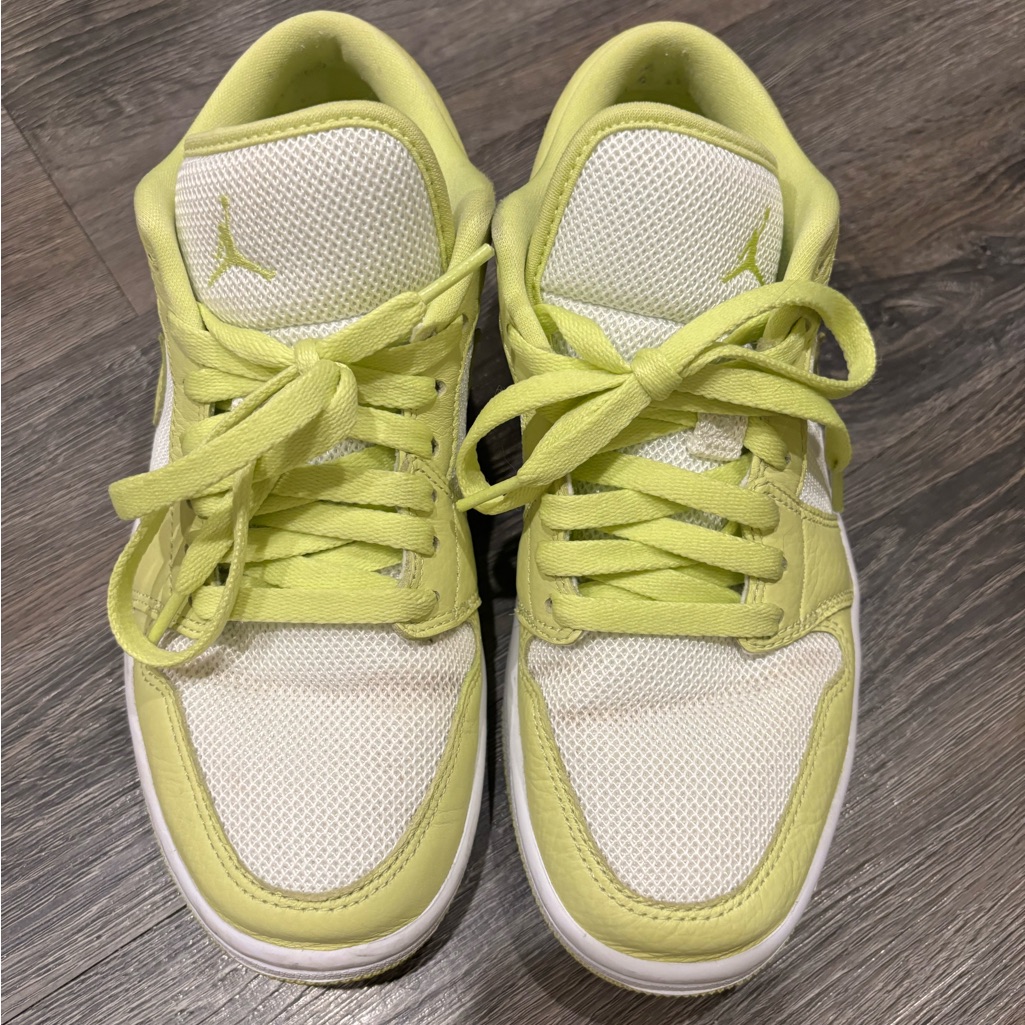 Jordan Athletic Shoes In White And Lime